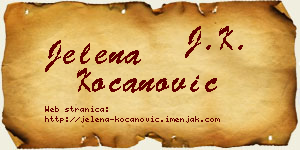Jelena Kocanović vizit kartica